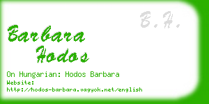 barbara hodos business card